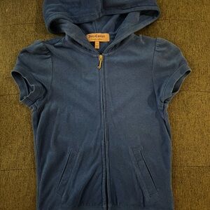 Juicy Couture Blue Short Sleeve Hoodie